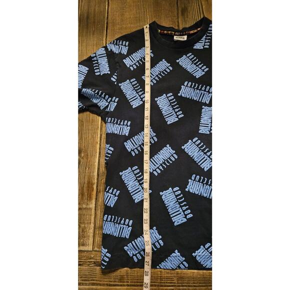 Billionaire Boys Club Mens T Shirt Large Blue All Over Logo Print Crew BBC Tee - Picture 9 of 9
